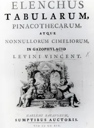 Page de titre pour Elenchus Tabularum par Levinus Vincent, publié en 1719