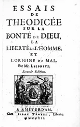 Page de titre de Théodicée par Gottfried Leibniz, deuxième édition publiée en 1712