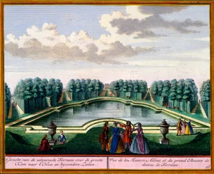 Vue de Het Zeganpralent Kennemerlant par Hendrick de Leth et Matthias Brouerius Van Nidek, publié vers 1700-30