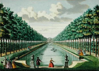 Vue du pavillon et du canal, de 