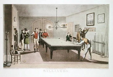 Billard, gravé par G. Hunt, publié en 1827