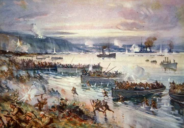 Le débarquement des Australiens à Gallipoli, avril 1915