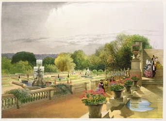 Le Parterre, Harewood House près de Leeds, publié par Thomas McLean