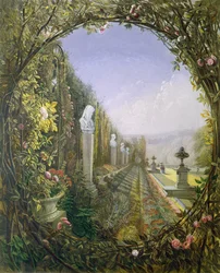 La Fenêtre Treillis, Jardins de Trentham Hall, tiré de 