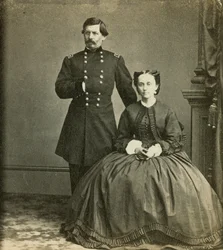 Le général de division George B. McClellan et sa femme, publié par Anthony