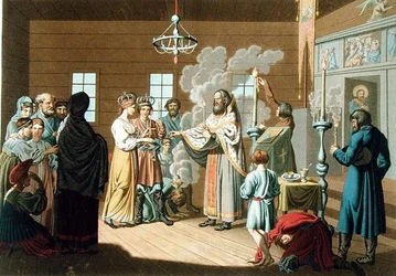 Le Mariage russe, gravé par X. Wagner
