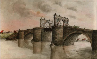 Le pont en pierre de Dorpat. Un monument de la grande restauratrice de Dorpat