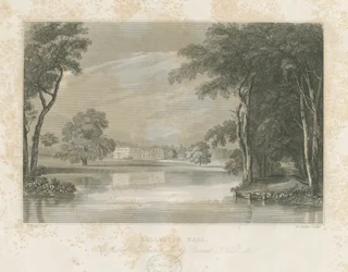 Rolleston Hall : gravure sur ligne, nd [c 1840]