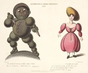 Pl.3 de Mathematical Merry Thoughts, gravé par F.C. Hunt, vers 1820-30