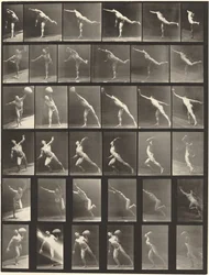 Planche Numéro 523. A: Donner un coup. B, E: Lancer un disque. C, F: Soulever une pierre de 75 lb
