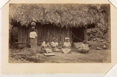 Occupations domestiques des cueilleurs de café, Las Nubes, Guatemala