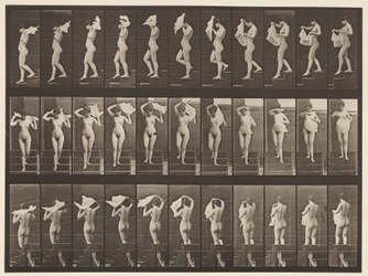 Planche 133. Descendre les escaliers, jetant un mouchoir par-dessus les épaules, 1872-1885