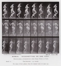 La figure humaine en mouvement : Femme, ricochettant sur un pied