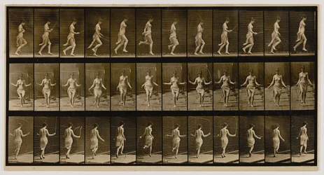Femme utilisant une corde à sauter, extrait du livre Animal Locomotion