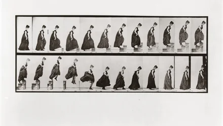 Femme montant des escaliers et sautant, Planche 173 de Animal Locomotion, 1887