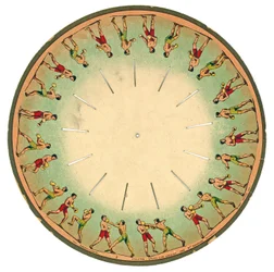 Disque de zoopraxiscope montrant des hommes boxant, 1893