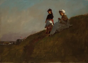 Sur le versant (recto) ; Jeune fille dans les bois (verso)