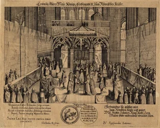 Le couronnement du roi Ferdinand II comme empereur du Saint-Empire romain germanique