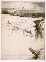 Nord de la France : tranchées abandonnées après la Première Guerre mondiale