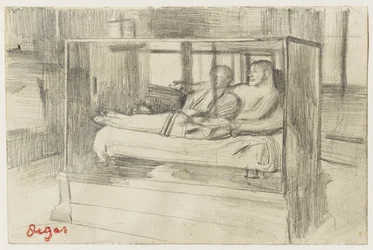 Au Louvre : Le Sarcophage étrusque, vers 1879