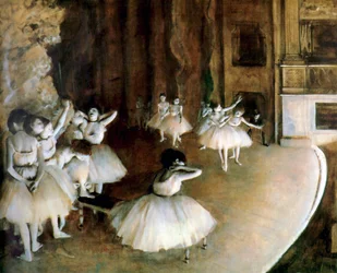 Répétition de ballet sur scène, 1874