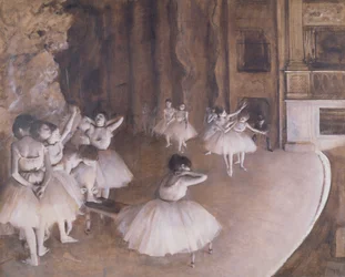 Répétition de ballet sur scène