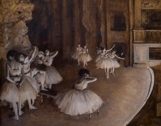 Répétition de ballet sur scène