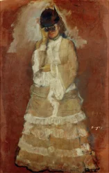 Dame avec des jumelles