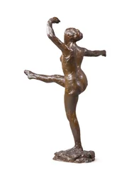 Danseuse, quatrième position devant, sur la jambe gauche, troisième étude