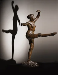Danseuse, quatrième position devant, sur la jambe gauche, troisième étude, c. 1882-1885 ; c.1919-1937