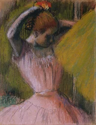 Danseuse arrangeant ses cheveux, vers 1900-1912