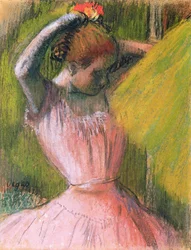 Danseuse arrangeant ses cheveux, vers 1900-12