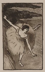 Danseuse sur scène, saluant