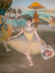 Danseuse avec un bouquet de salut (détail)