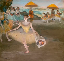 Danseuse avec un bouquet de salut