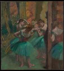 Danseurs, rose et vert