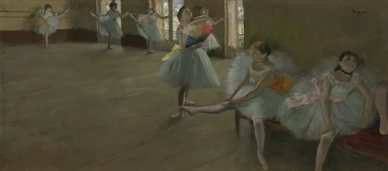 Danseuses dans la salle de classe, vers 1880