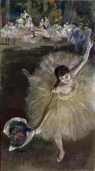 Ballerine lisant Le Figaro | Henri Gervex | Estampe d'art