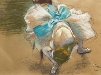 Danseuse rattachant son chausson, 1887