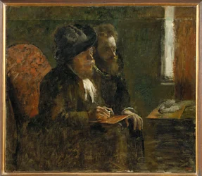 Double portrait de Marcellin Desboutin et Ludovic Lepic (oil on canvas)