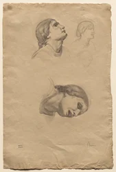 Quatre études de la tête d