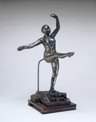 Quatrième position devant, sur la jambe gauche, vers 1885-1890