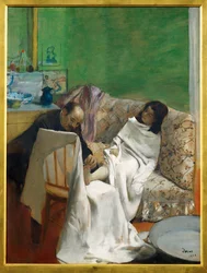 La pédicure (peinture sur toile)