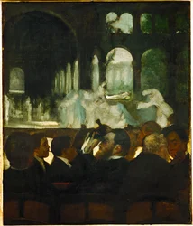 Le ballet de " Robert le Diable " (painting on canvas)