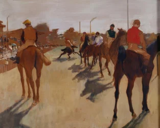 Le défilé, dit aussi Chevaux de course devant les tribunes
