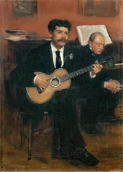 Lorenzo Pagans, ténor espagnol (peinture sur toile)