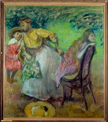 Madame Alexis Rouart et ses enfants. Peinture par Edgar Degas (1834-1917)