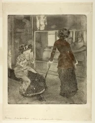 Mary Cassatt au Louvre : La Galerie étrusque, 1879-80