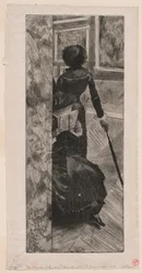 Mary Cassatt dans la Galerie des peintures du Louvre