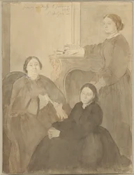 Mme Michel Musson et ses filles Estelle et Désirée